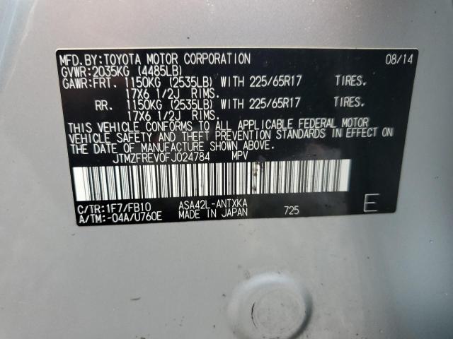 Photo 14 from auction – 2015 TOYOTA RAV4 LE with VIN JTMZFREV0FJ024784