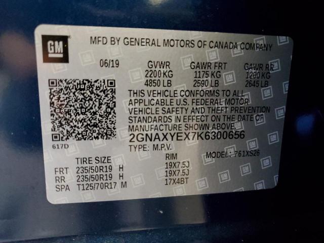 Photo 14 from auction – 2019 CHEVROLET EQUINOX PR with VIN 2GNAXYEX7K6300656