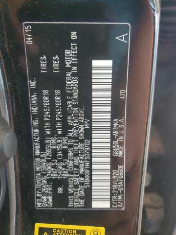 Photo 14 from auction – 2015 TOYOTA HIGHLANDER with VIN 5TDKKRFH4FS079702
