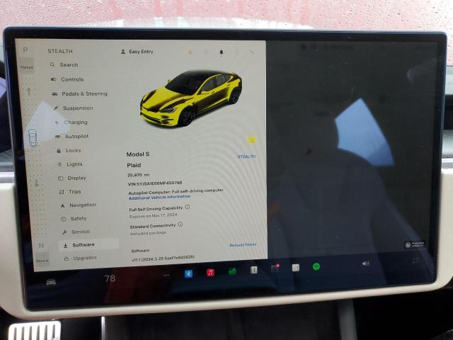 Photo 9 from auction – 2021 TESLA MODEL S with VIN 5YJSA1E66MF450798