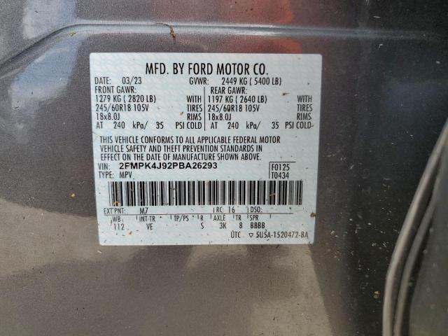 Photo 14 from auction – 2023 FORD EDGE SEL with VIN 2FMPK4J92PBA26293