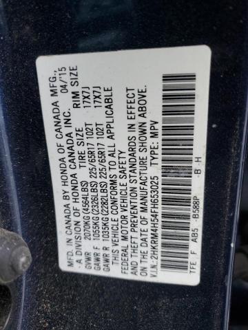 Photo 14 from auction – 2015 HONDA CR-V EX with VIN 2HKRM4H54FH653025