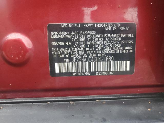 Photo 14 from auction – 2013 SUBARU FORESTER 2 with VIN JF2SHADC4DH421689