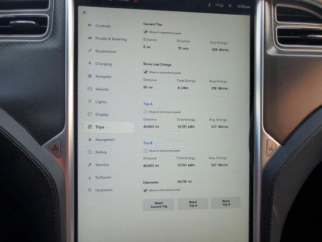 Photo 9 from auction – 2015 TESLA MODEL S P8 with VIN 5YJSA1H48FF089992