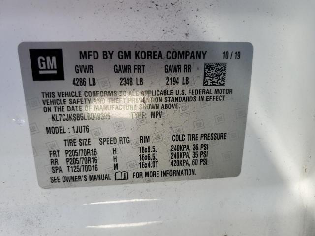 Photo 14 from auction – 2020 CHEVROLET TRAX LS with VIN KL7CJKSB5LB049396