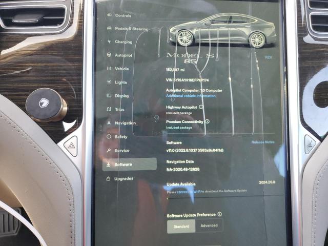 Photo 9 from auction – 2014 TESLA MODEL S with VIN 5YJSA1H16EFP67174