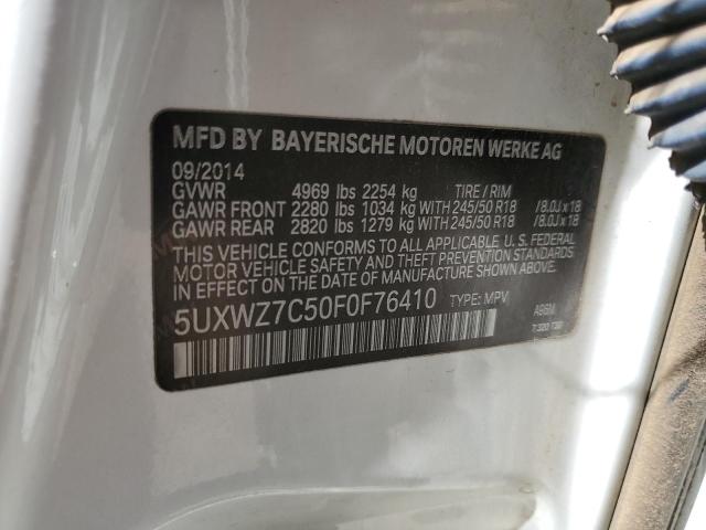 Photo 14 from auction – 2015 BMW X3 SDRIVE2 with VIN 5UXWZ7C50F0F76410
