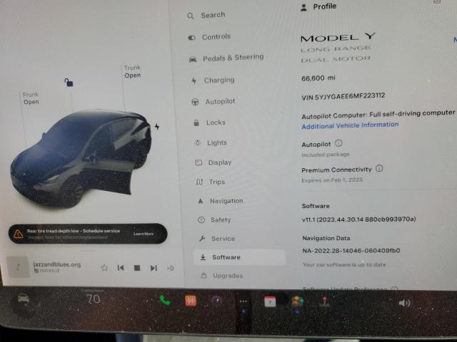 Photo 9 from auction – 2021 TESLA MODEL Y with VIN 5YJYGAEE6MF223112
