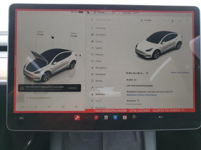 Photo 9 from auction – 2023 TESLA MODEL Y with VIN 7SAYGDEE5PA128286