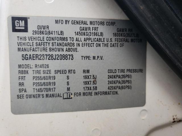 Photo 14 from auction – 2008 BUICK ENCLAVE CX with VIN 5GAER23728J208873