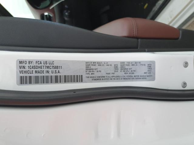 Photo 14 from auction – 2021 DODGE DURANGO CI with VIN 1C4SDHET7MC758811