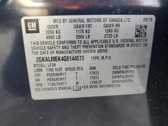 Photo 14 from auction – 2016 GMC TERRAIN SL with VIN 2GKALMEK4G6144573