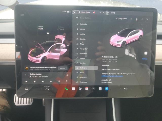 Photo 9 from auction – 2020 TESLA MODEL 3 with VIN 5YJ3E1EBXLF636185