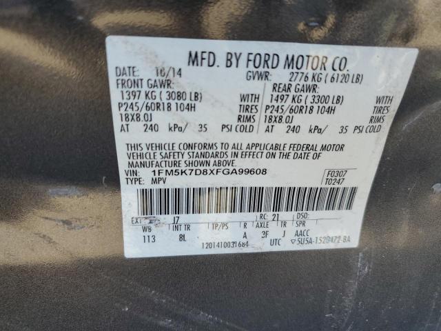 Photo 14 from auction – 2015 FORD EXPLORER X with VIN 1FM5K7D8XFGA99608
