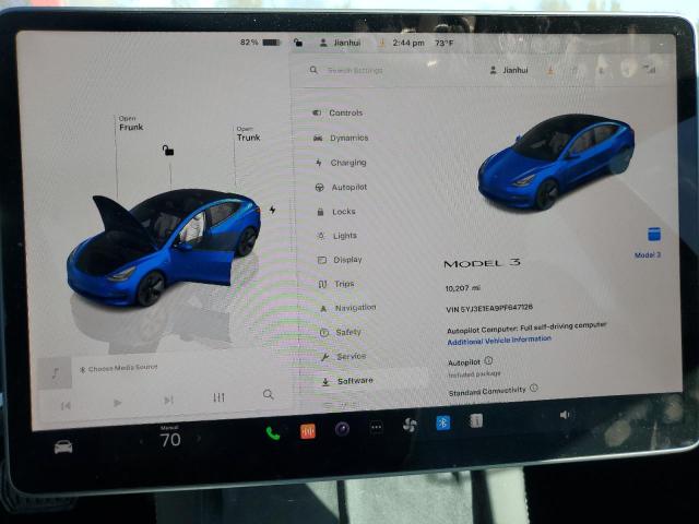 Photo 9 from auction – 2023 TESLA MODEL 3 with VIN 5YJ3E1EA9PF647126
