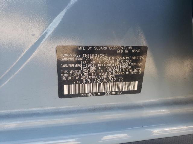Photo 14 from auction – 2021 SUBARU CROSSTREK with VIN JF2GTABC6M8242173