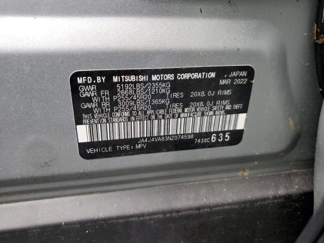 Photo 14 from auction – 2022 MITSUBISHI OUTLANDER with VIN JA4J4VA83NZ074598