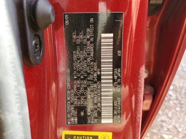 Photo 14 from auction – 2010 LEXUS RX 350 with VIN JTJBK1BA1A2416625