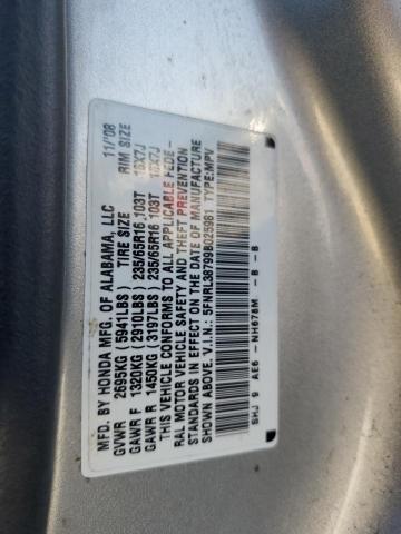 Photo 14 from auction – 2009 HONDA ODYSSEY EX with VIN 5FNRL38799B025981