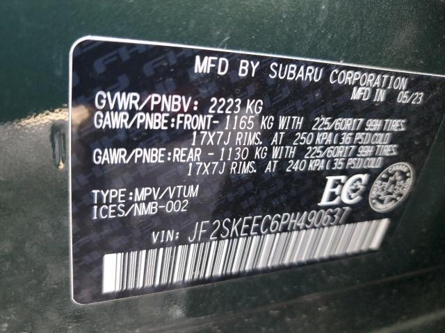 Photo 14 from auction – 2023 SUBARU FORESTER P with VIN JF2SKEEC6PH490637