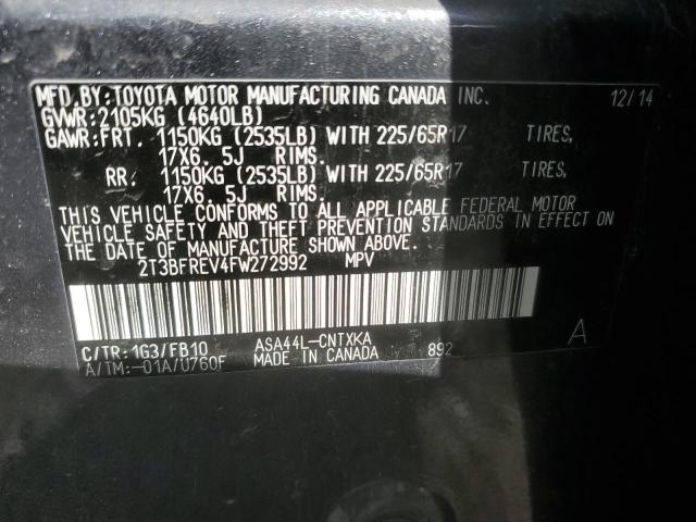 Photo 14 from auction – 2015 TOYOTA RAV4 LE with VIN 2T3BFREV4FW272992