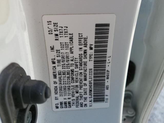 Photo 14 from auction – 2015 HONDA CR-V EX with VIN 5J6RM3H59FL012226