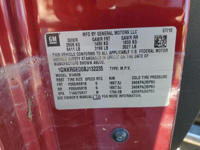Photo 14 from auction – 2011 CHEVROLET TRAVERSE L with VIN 1GNKRGED6BJ132235