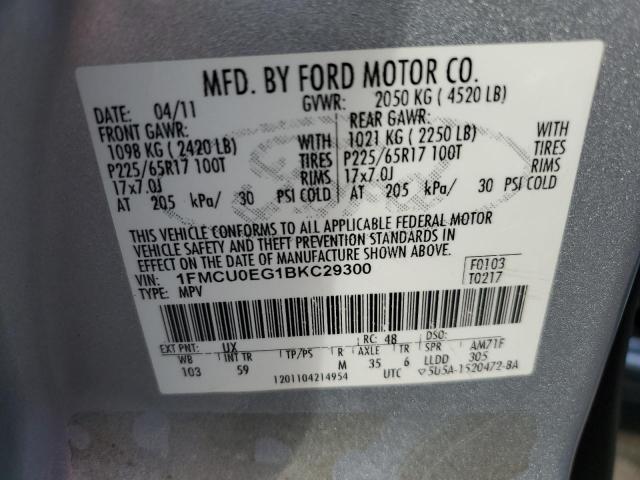 Zdjęcie 14 z aukcji – 2011 FORD ESCAPE LIM z VIN 1FMCU0EG1BKC29300