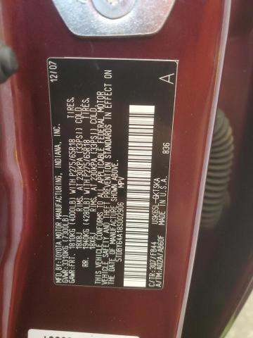 Photo 14 from auction – 2008 TOYOTA SEQUOIA SR with VIN 5TDBY64A18S002906