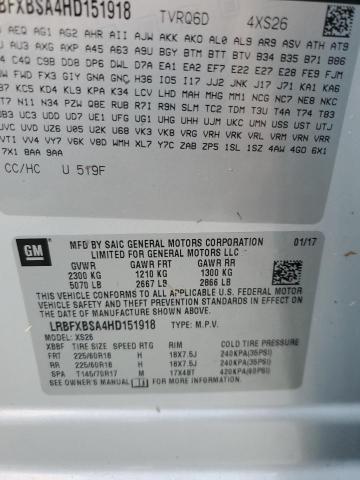 Photo 14 from auction – 2017 BUICK ENVISION E with VIN LRBFXBSA4HD151918