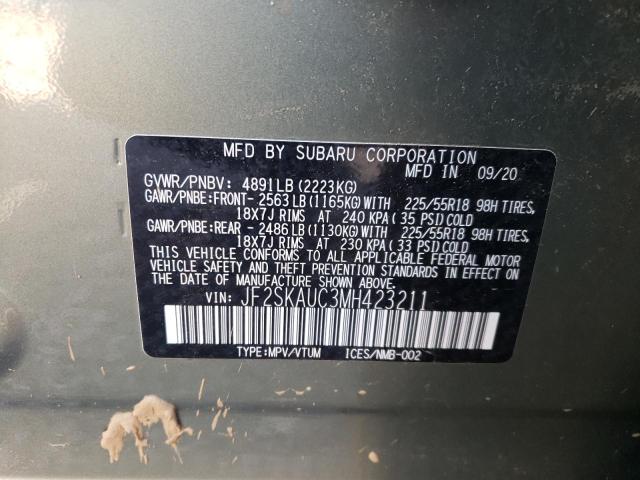 Photo 14 from auction – 2021 SUBARU FORESTER L with VIN JF2SKAUC3MH423211