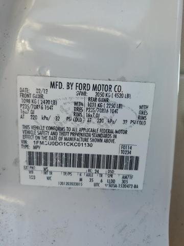 Photo 14 from auction – 2012 FORD ESCAPE XLT with VIN 1FMCU0DG1CKC01130