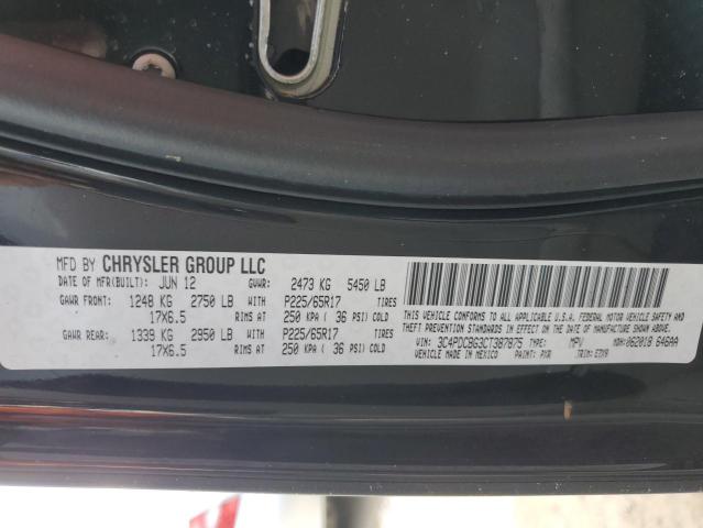 Photo 14 from auction – 2012 DODGE JOURNEY SX with VIN 3C4PDCBG3CT387875