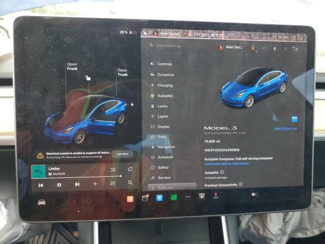 Photo 9 from auction – 2020 TESLA MODEL 3 with VIN 5YJ3E1EA1LF611912