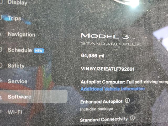 Photo 9 from auction – 2020 TESLA MODEL 3 with VIN 5YJ3E1EA7LF792661