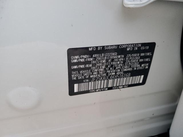 Photo 14 from auction – 2019 SUBARU FORESTER L with VIN JF2SKAUC4KH516168