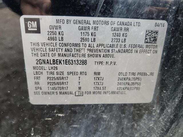 Photo 14 from auction – 2014 CHEVROLET EQUINOX LT with VIN 2GNALBEK1E6313288