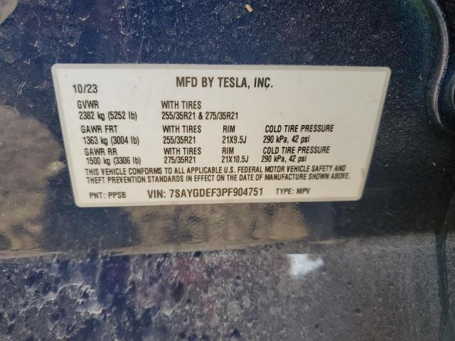 Photo 14 from auction – 2023 TESLA MODEL Y with VIN 7SAYGDEF3PF904751