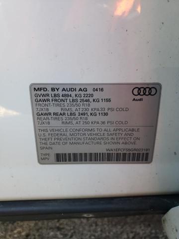 Фото 14 с аукциона – 2016 AUDI Q3 PREMIUM с VIN WA1EFCFS5GR023191