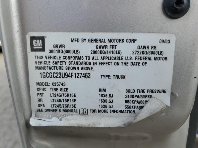 Photo 10 from auction – 2004 CHEVROLET SILVERADO with VIN 1GCGC23U94F127462