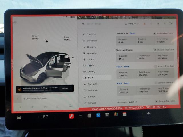 Photo 9 from auction – 2024 TESLA MODEL Y with VIN 7SAYGDEF7RA302354