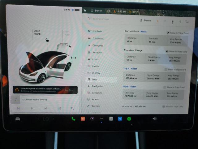 Photo 9 from auction – 2018 TESLA MODEL 3 with VIN 5YJ3E1EA4JF006389