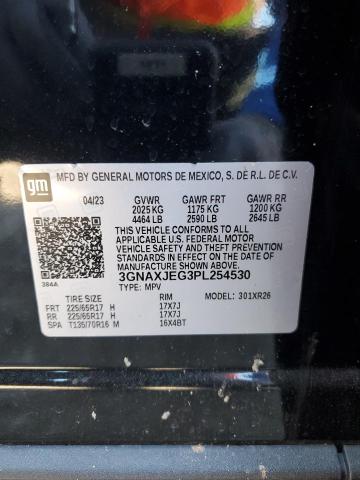 Photo 14 from auction – 2023 CHEVROLET EQUINOX LT with VIN 3GNAXJEG3PL254530
