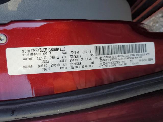 Photo 14 from auction – 2012 CHRYSLER TOWN & COU with VIN 2C4RC1BGXCR337610