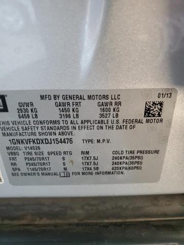 Photo 14 from auction – 2013 CHEVROLET TRAVERSE L with VIN 1GNKVFKDXDJ154476