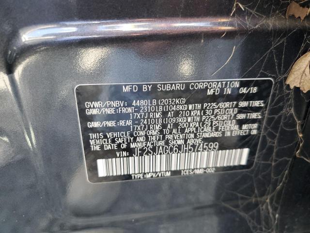 Photo 14 from auction – 2018 SUBARU FORESTER 2 with VIN JF2SJAGC6JH574599