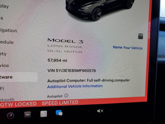 Photo 9 from auction – 2021 TESLA MODEL 3 with VIN 5YJ3E1EB5MF960579