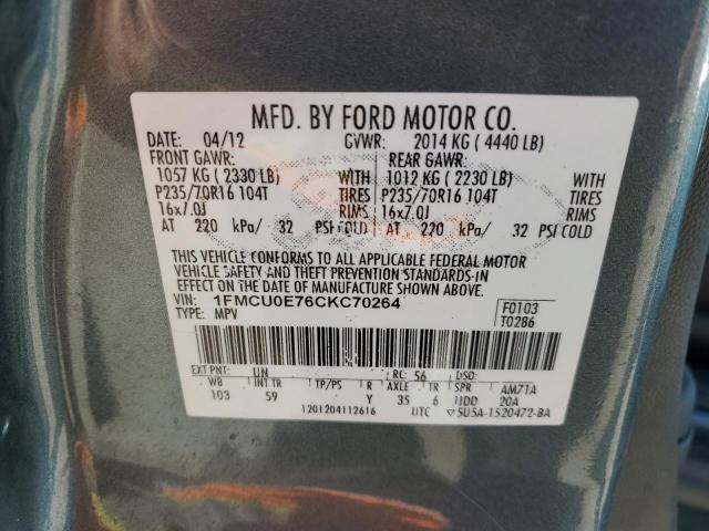 Photo 14 from auction – 2012 FORD ESCAPE LIM with VIN 1FMCU0E76CKC70264