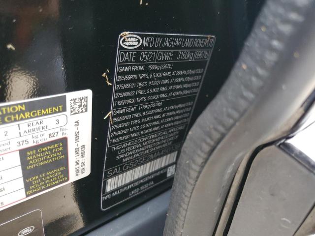 Photo 14 from auction – 2021 LAND ROVER RANGE ROVE with VIN SALGS2SE2MA450139