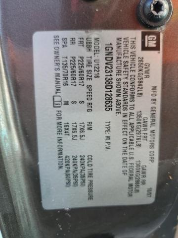 Photo 14 from auction – 2008 CHEVROLET UPLANDER L with VIN 1GNDV23138D128635